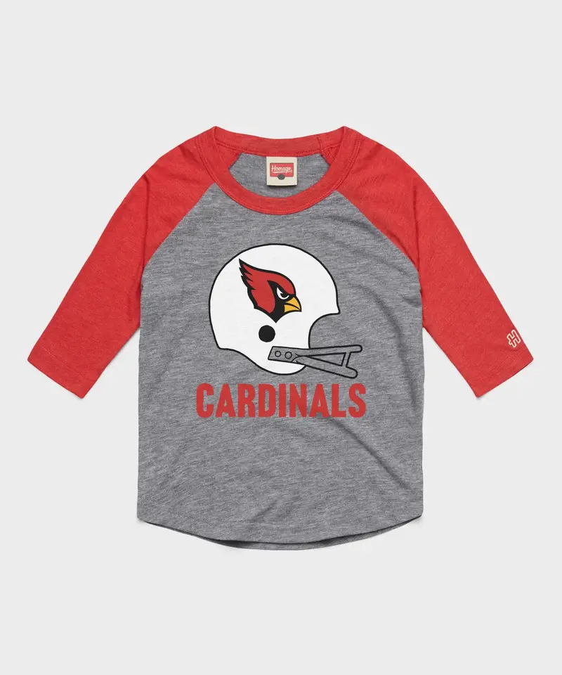 Youth Arizona Cardinals Big Helmet Raglan 1