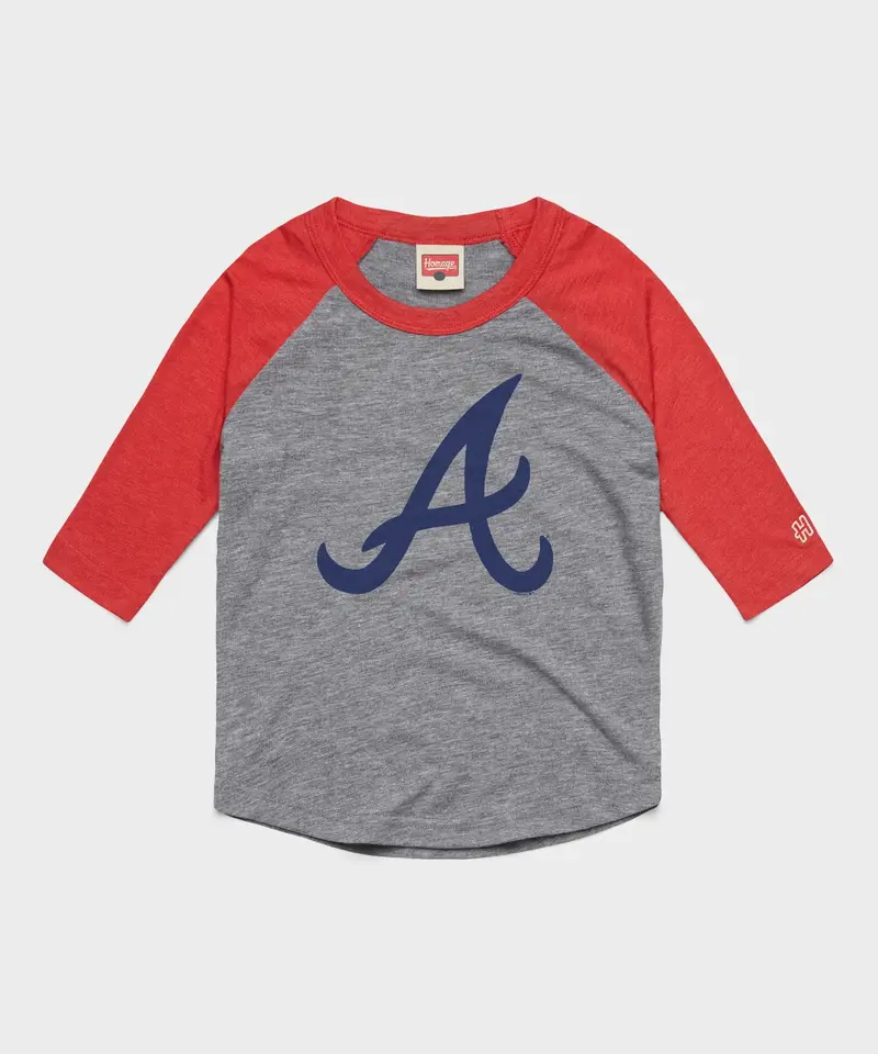 Youth Atlanta Braves Cap Logo '81 Raglan 1