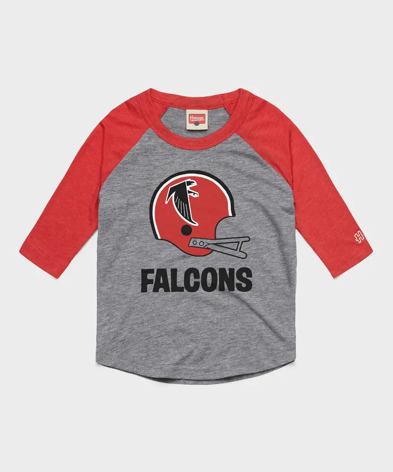 Youth Atlanta Falcons Big Helmet Raglan 1
