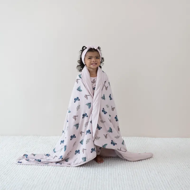 Youth Blanket In Blush Butterfly 2.5 1