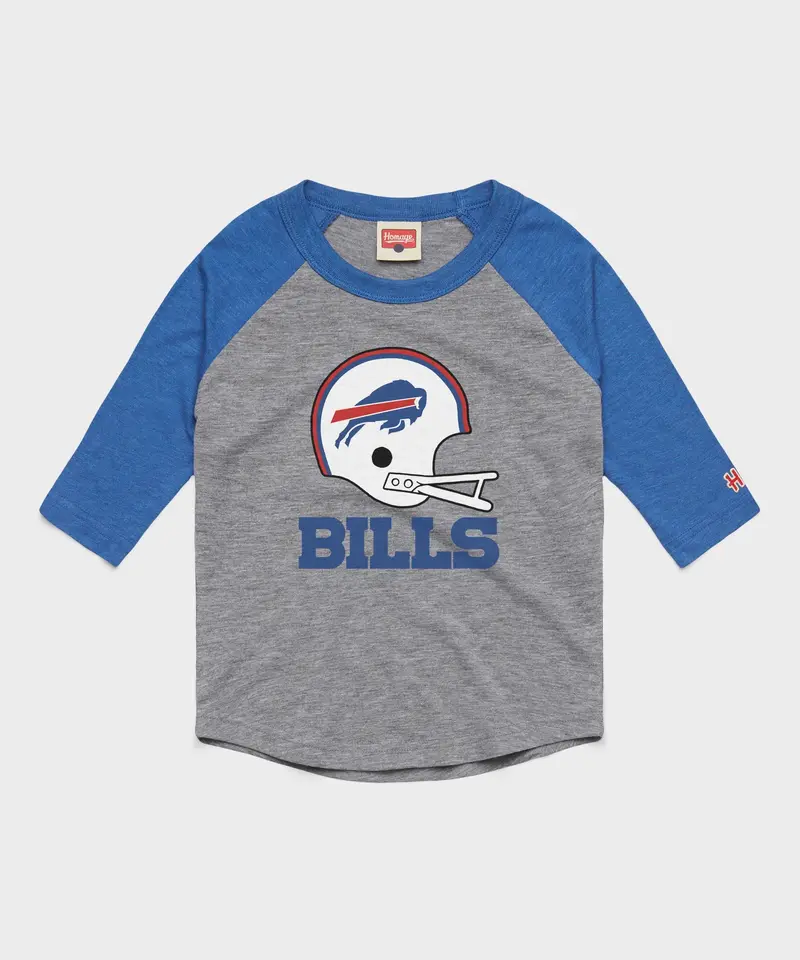 Youth Buffalo Bills Big Helmet Raglan 1