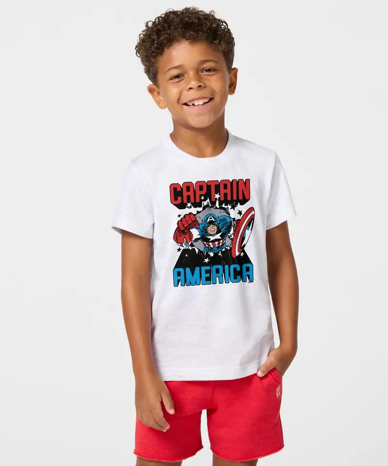 Youth Captain America Bustin' Through 3