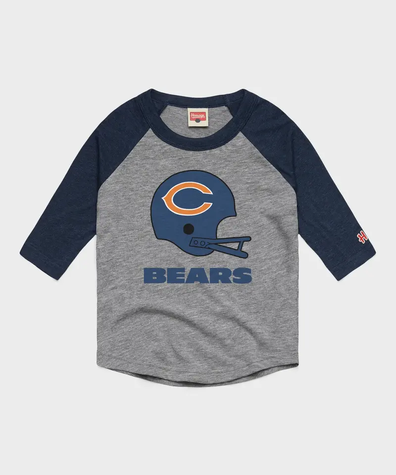 Youth Chicago Bears Big Helmet Raglan 1