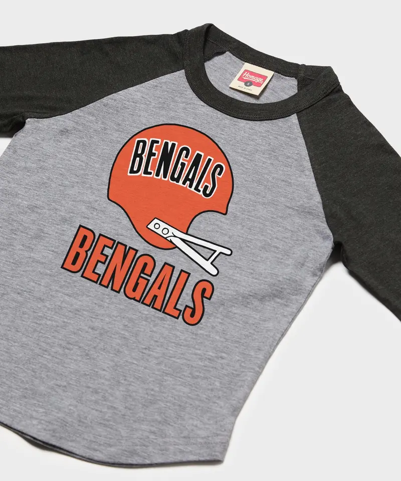 Youth Cincinnati Bengals Big Helmet Raglan 2