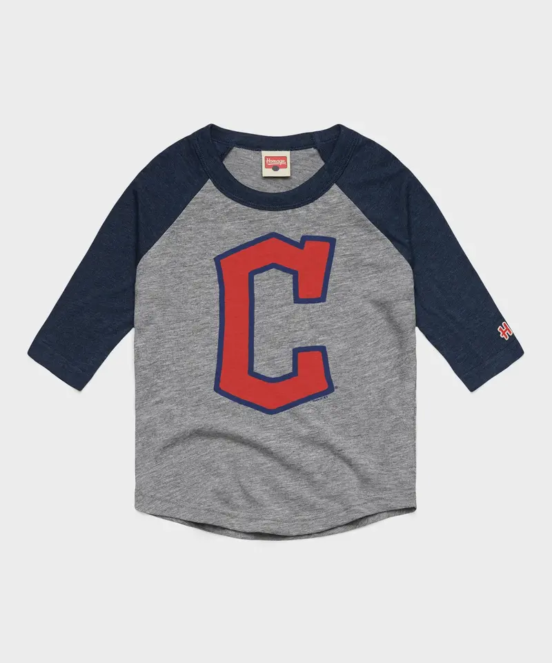 Youth Cleveland Guardians Cap Logo '22 Raglan 1