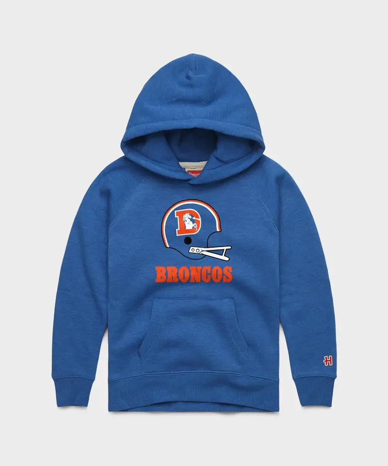 Youth Denver Broncos Big Helmet Hoodie 1