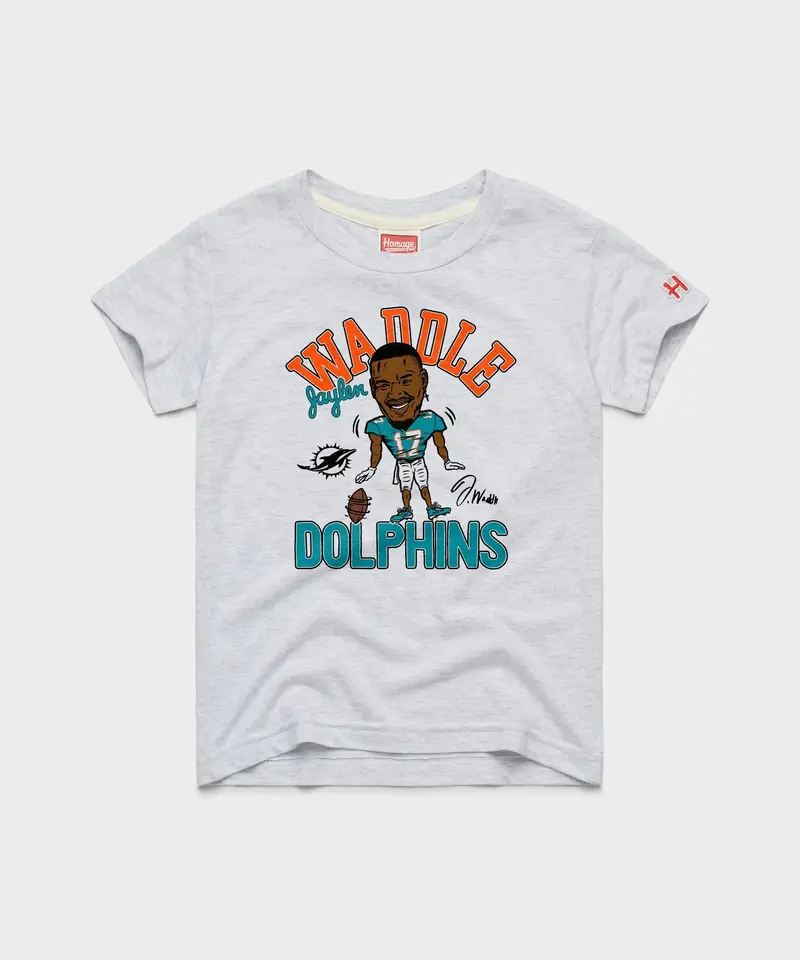 Youth Dolphins Jaylen Waddle Signature 1