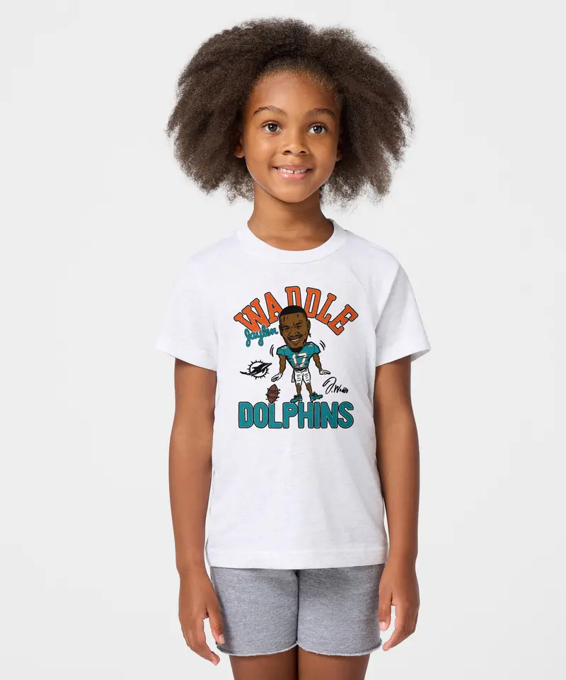 Youth Dolphins Jaylen Waddle Signature 3