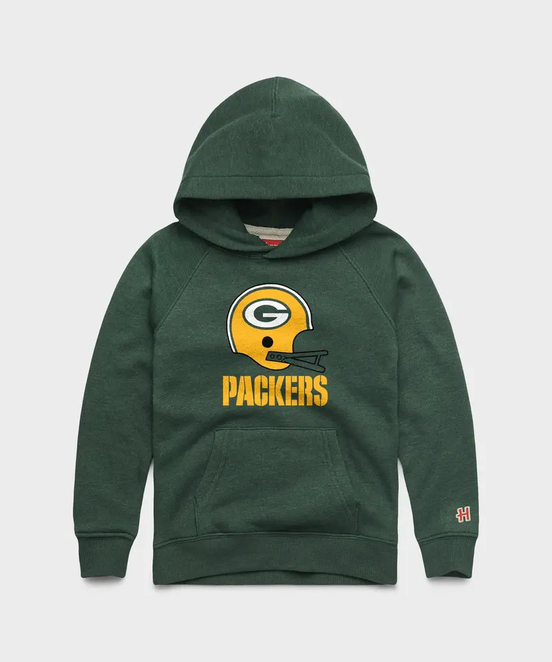 Youth Green Bay Packers Big Helmet Hoodie 1