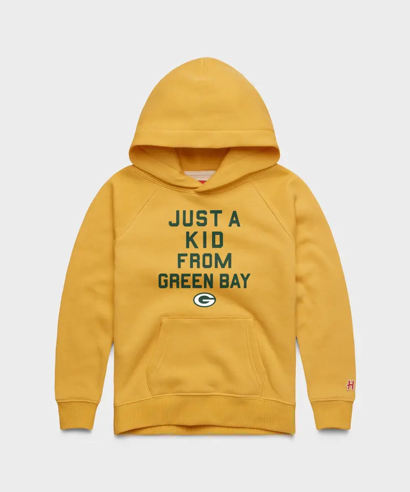 Youth Green Bay Packers Just A Kid From Green Bay Hoodie 1