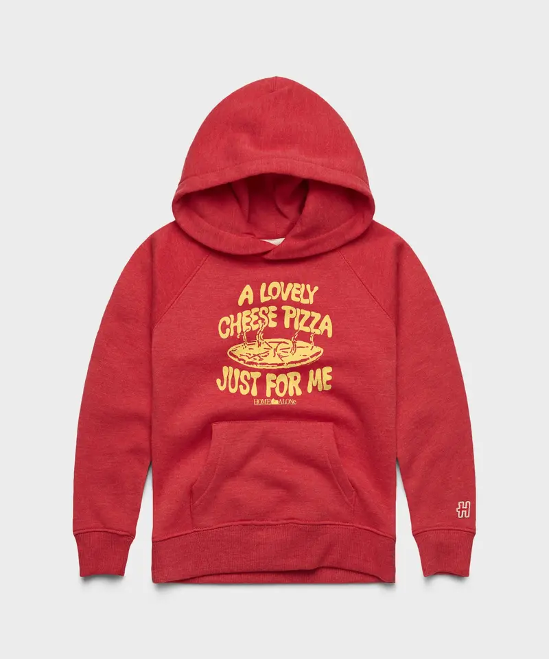 Youth Home Alone Cheese Pizza Just For Me Hoodie 1