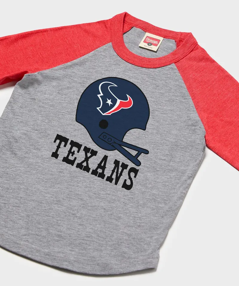 Youth Houston Texans Big Helmet Raglan 2