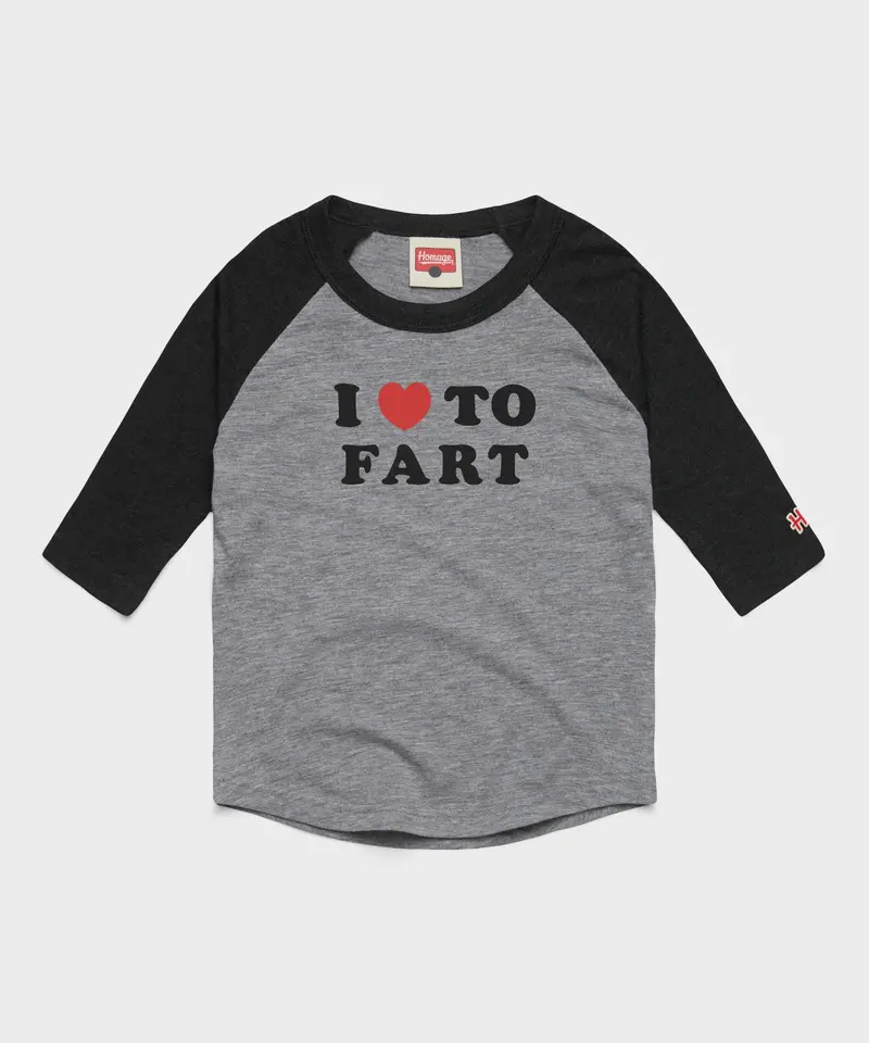 Youth I Heart To Fart Raglan 1