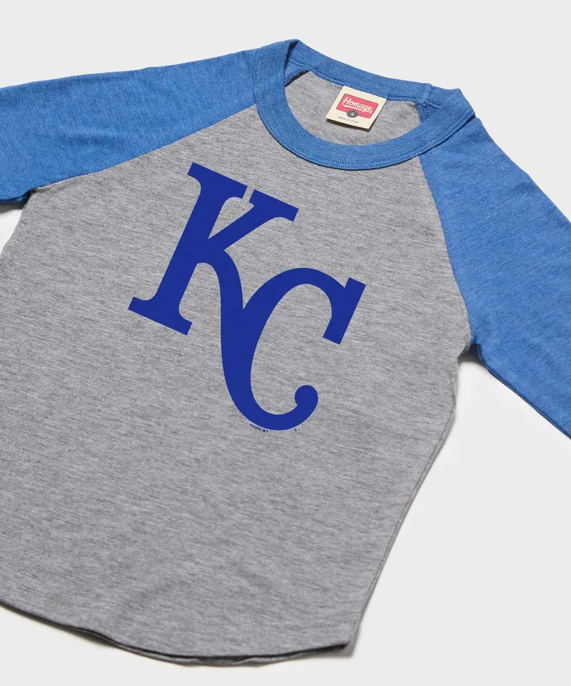 Youth Kansas City Royals Cap Logo '69 Raglan 2