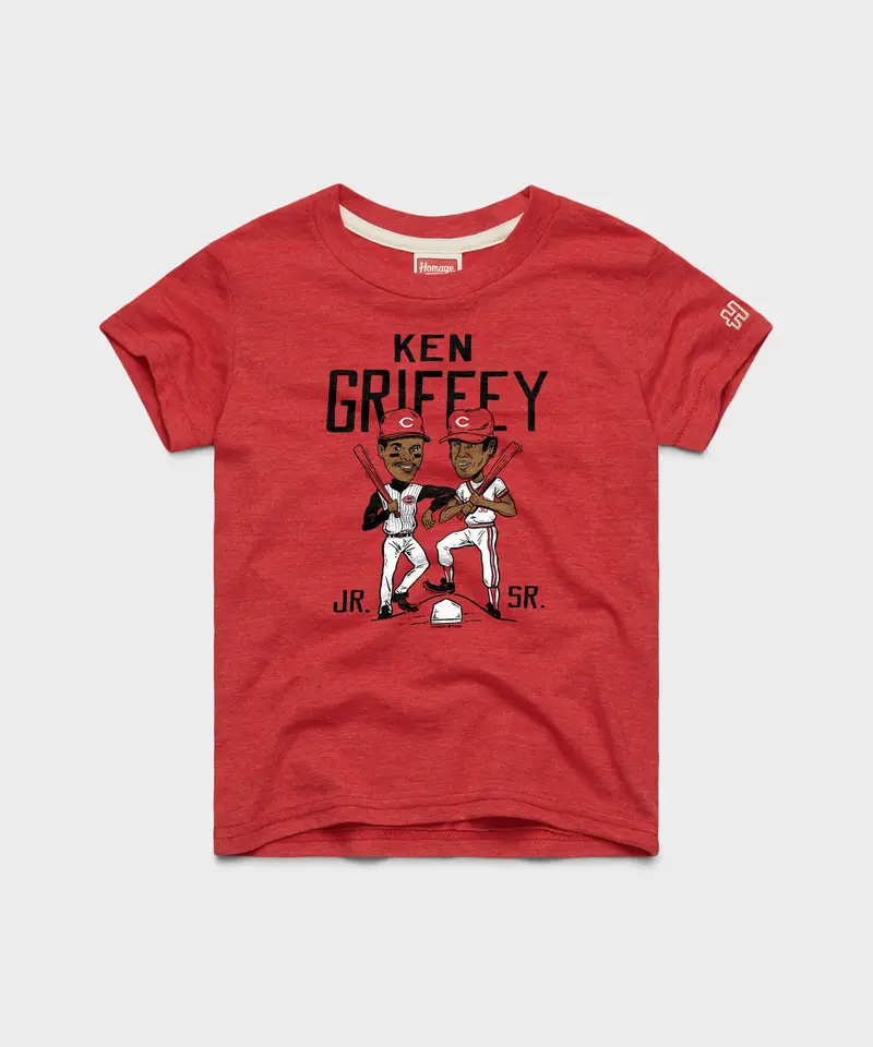 Youth Ken Griffey Father And Son Reds 1