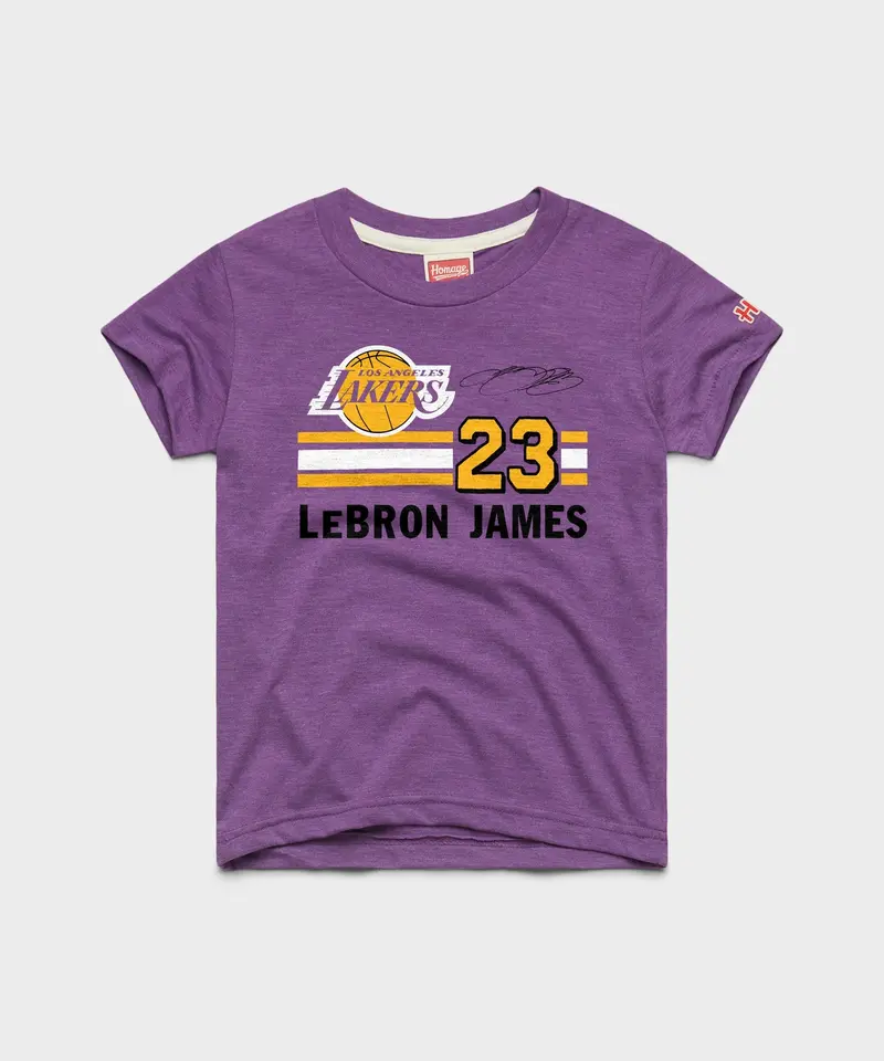 Youth Lakers Lebron James Signature Jersey 1
