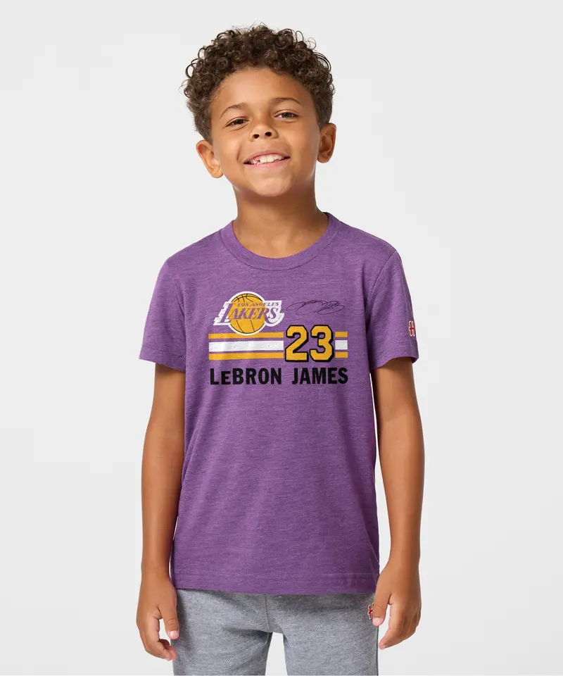 Youth Lakers Lebron James Signature Jersey 3