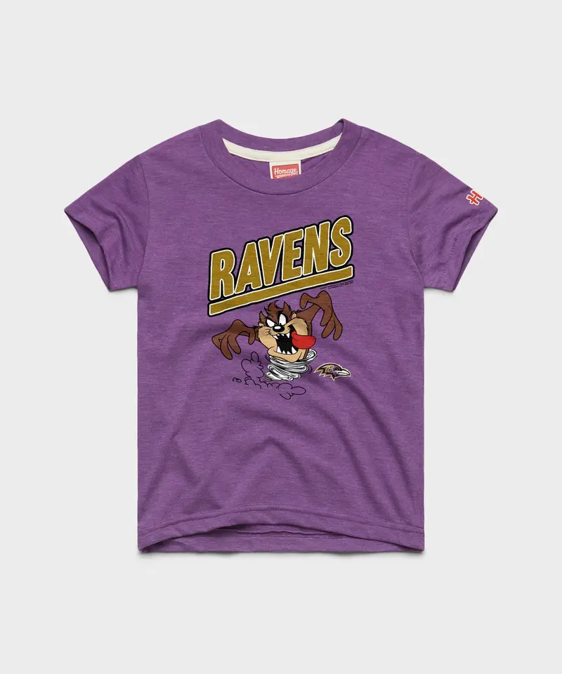 Youth Looney Tunes Taz X Baltimore Ravens 1