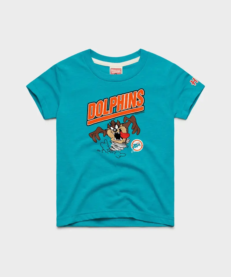 Youth Looney Tunes Taz X Miami Dolphins 1