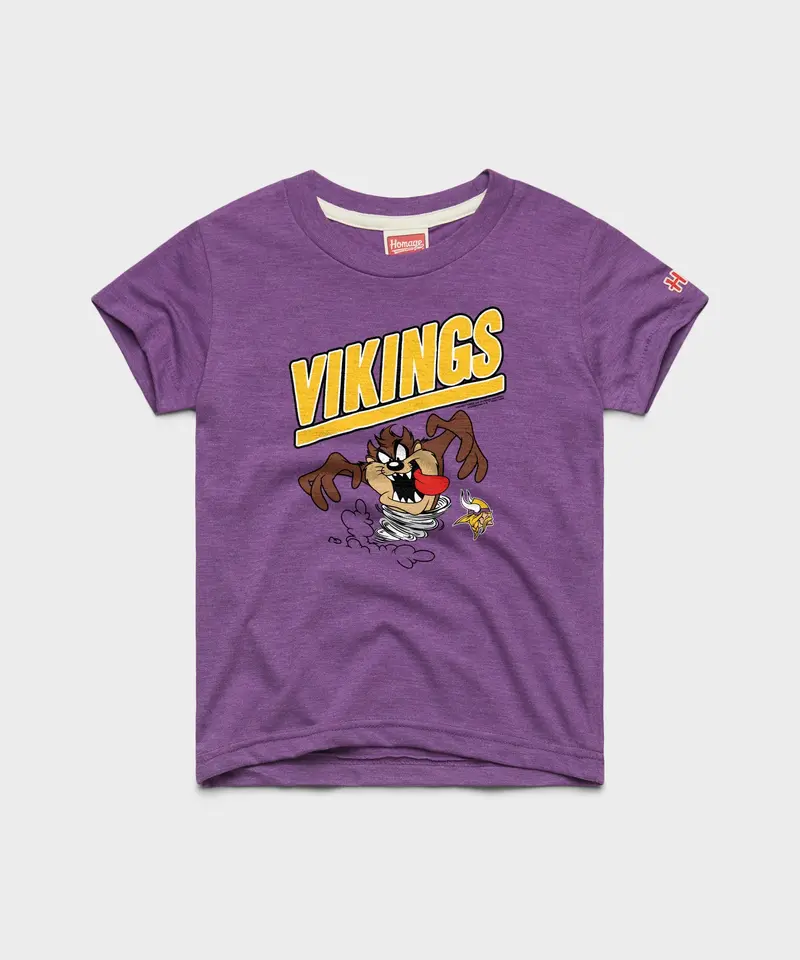Youth Looney Tunes Taz X Minnesota Vikings 1