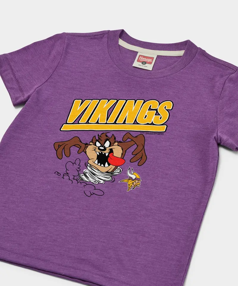 Youth Looney Tunes Taz X Minnesota Vikings 2