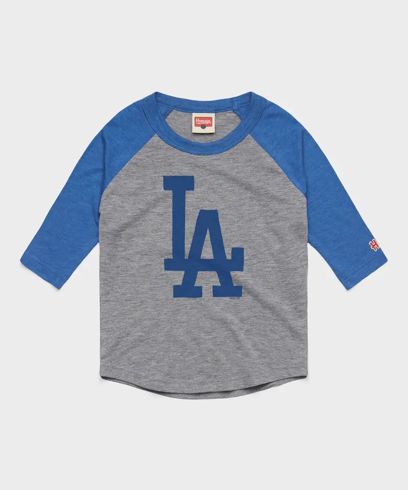 Youth Los Angeles Dodgers Cap Logo '12 Raglan 1