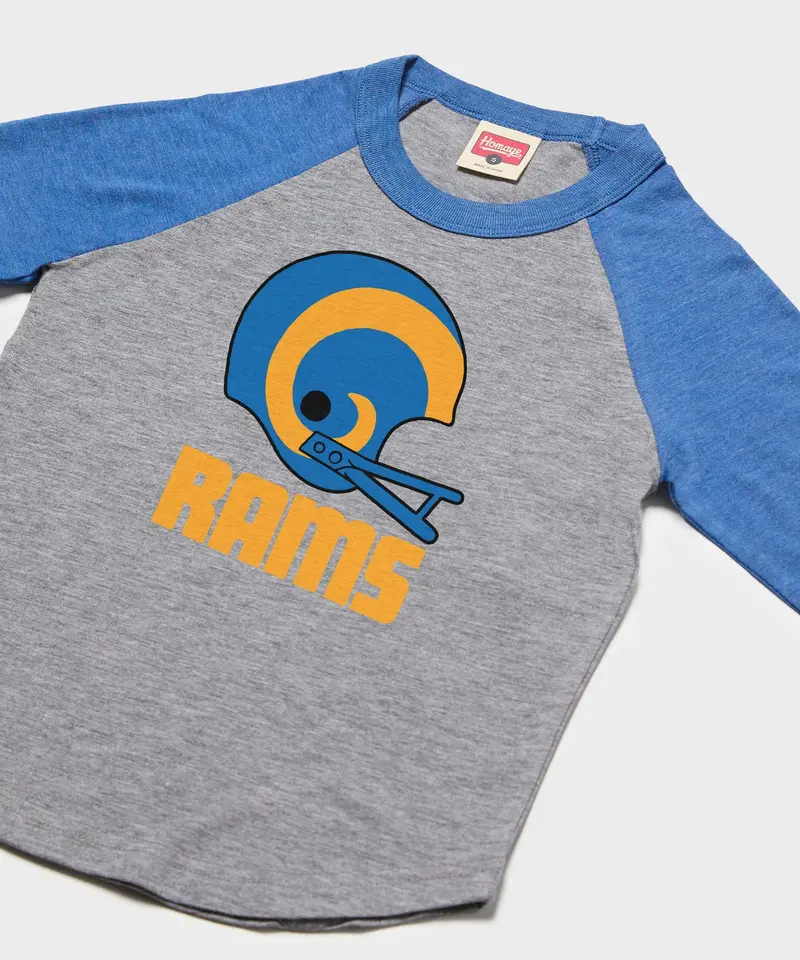 Youth Los Angeles Rams Big Helmet Raglan 2