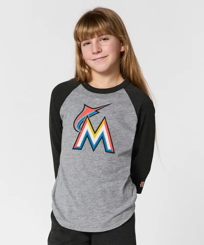 Youth Miami Marlins '17 Raglan 3