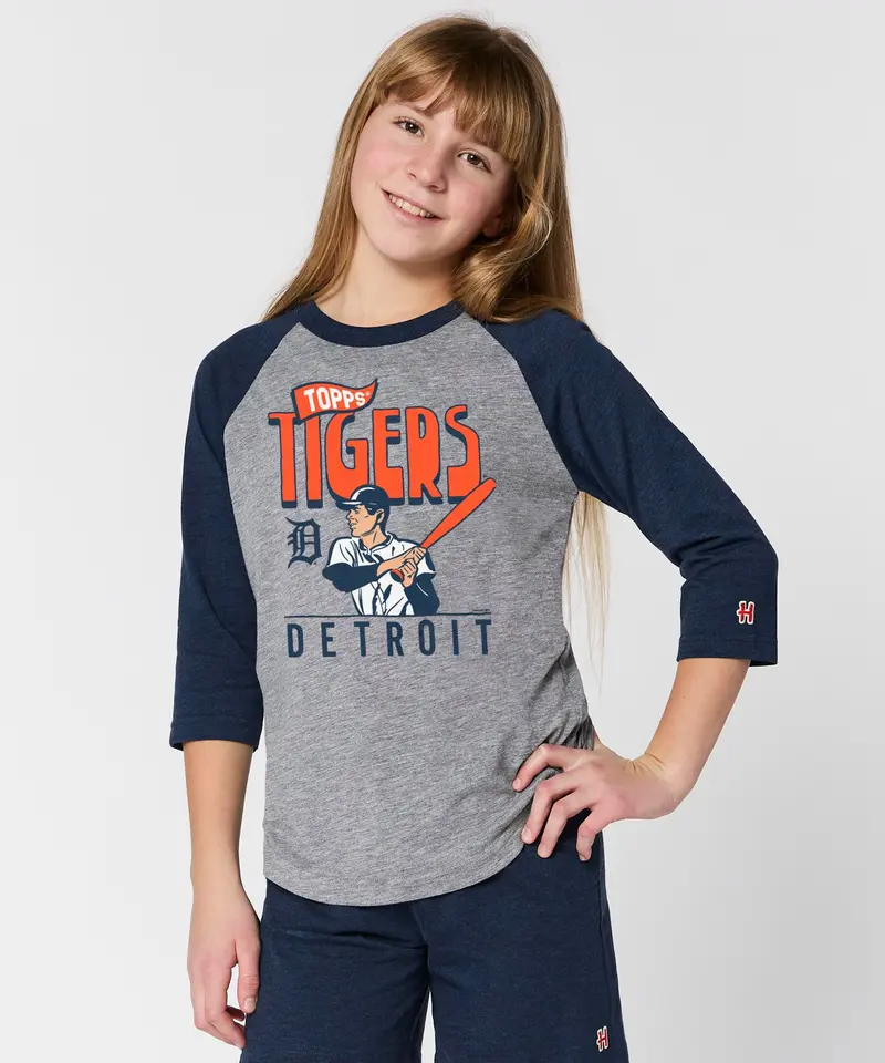 Youth Mlb X Topps Detroit Tigers Raglan 3