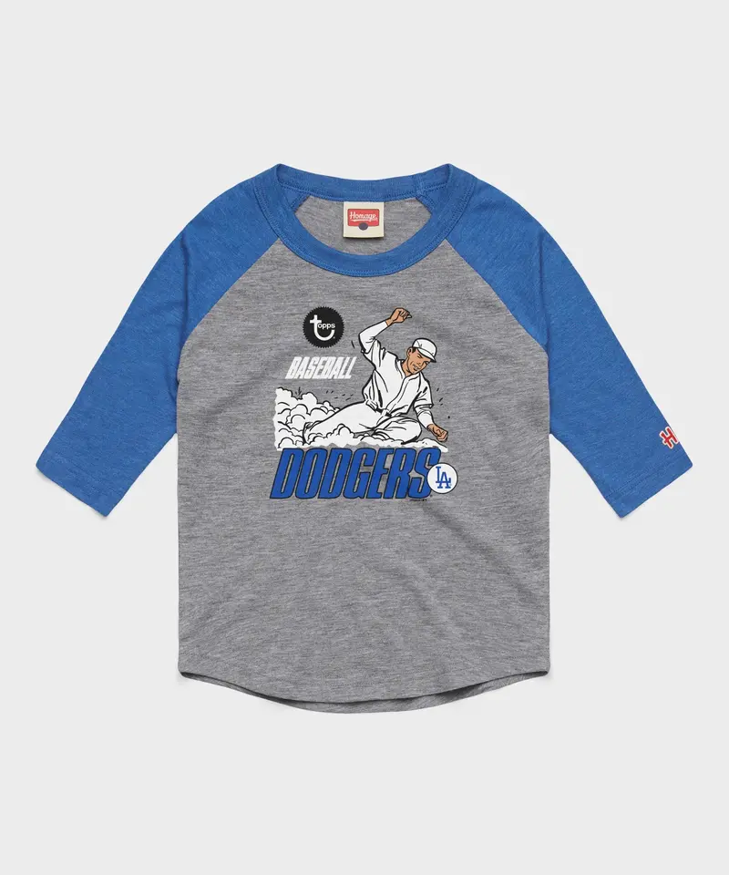 Youth Mlb X Topps Los Angeles Dodgers Raglan 1
