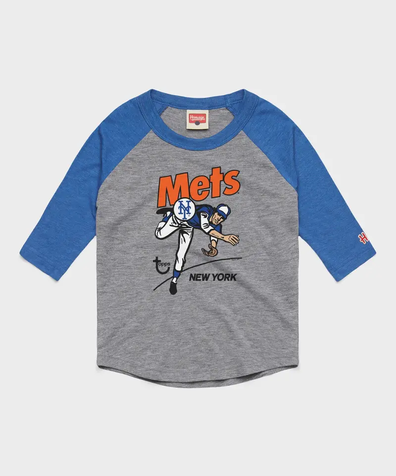 Youth Mlb X Topps New York Mets Raglan 1