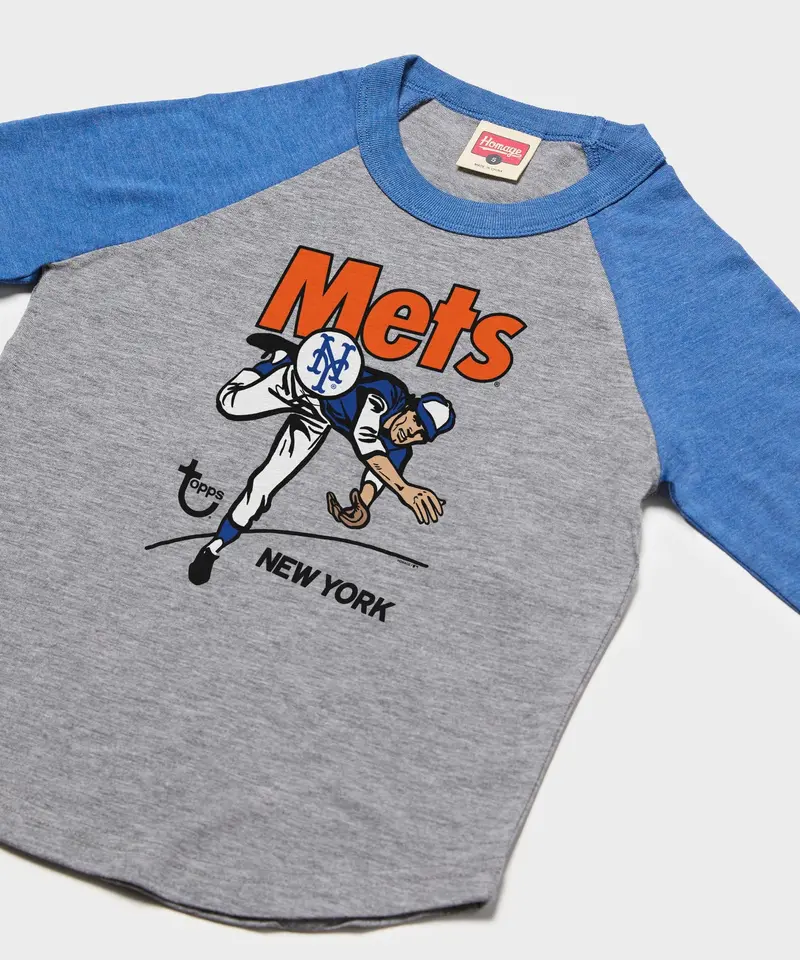 Youth Mlb X Topps New York Mets Raglan 2