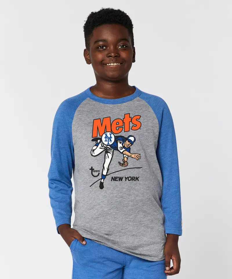 Youth Mlb X Topps New York Mets Raglan 3