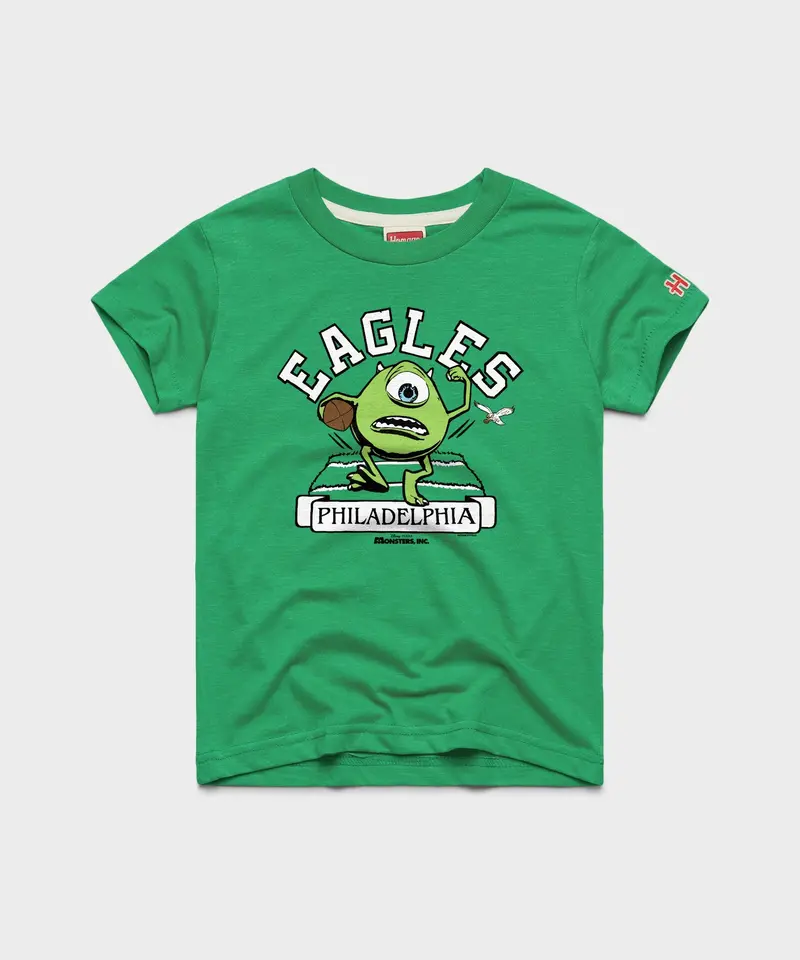Youth Monsters Inc Mike Wazowski X Philadelphia Eagles 1