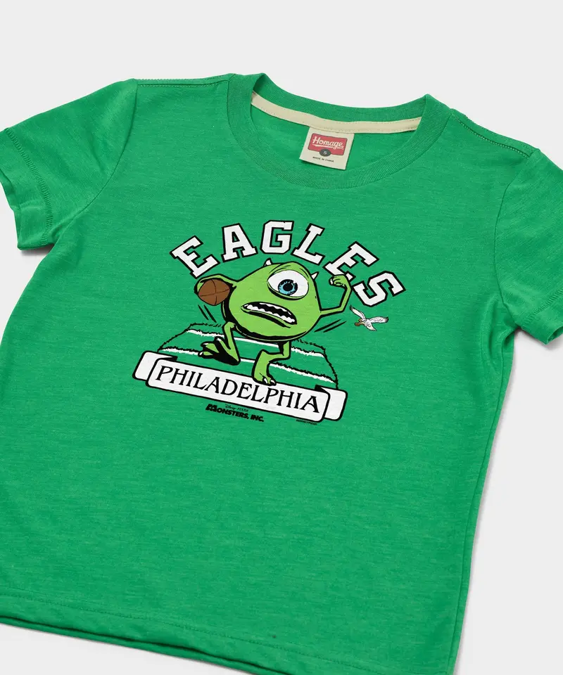 Youth Monsters Inc Mike Wazowski X Philadelphia Eagles 2