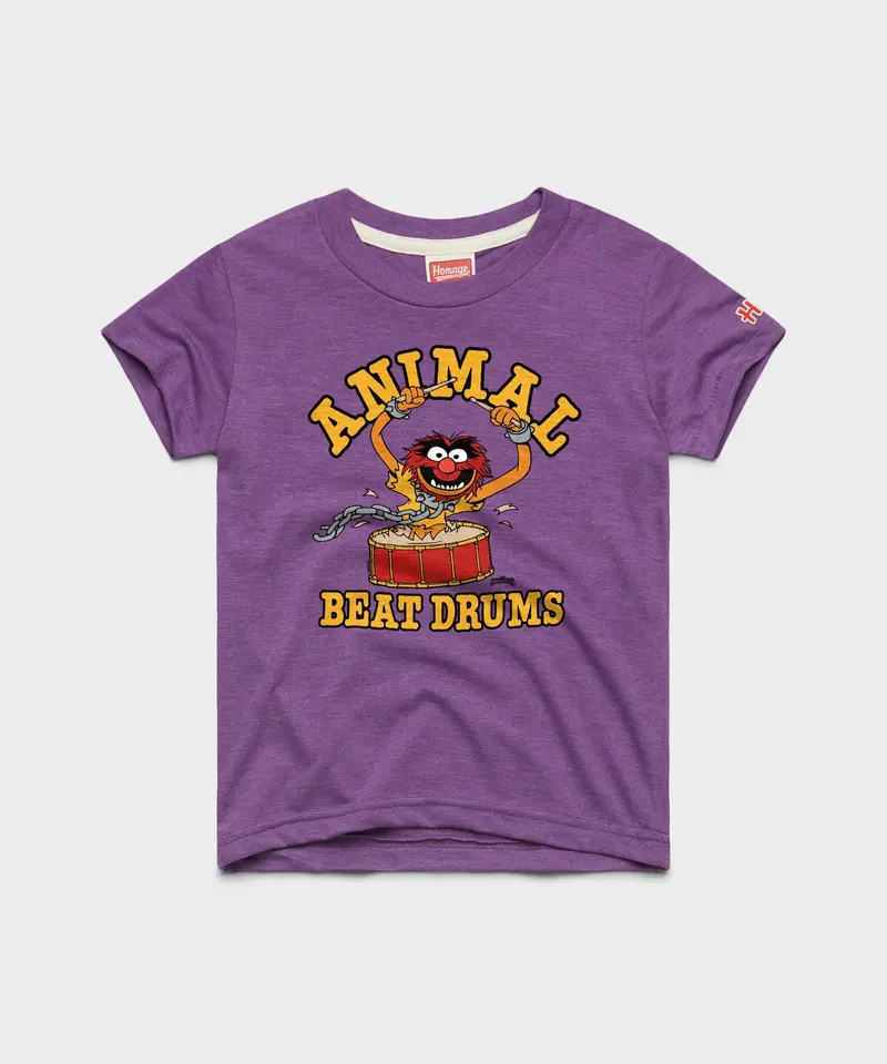 Youth Muppets Animal Beat Drums T-Shirt 1