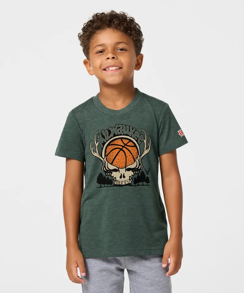 Youth Nba X Grateful Dead X Bucks Skull 3