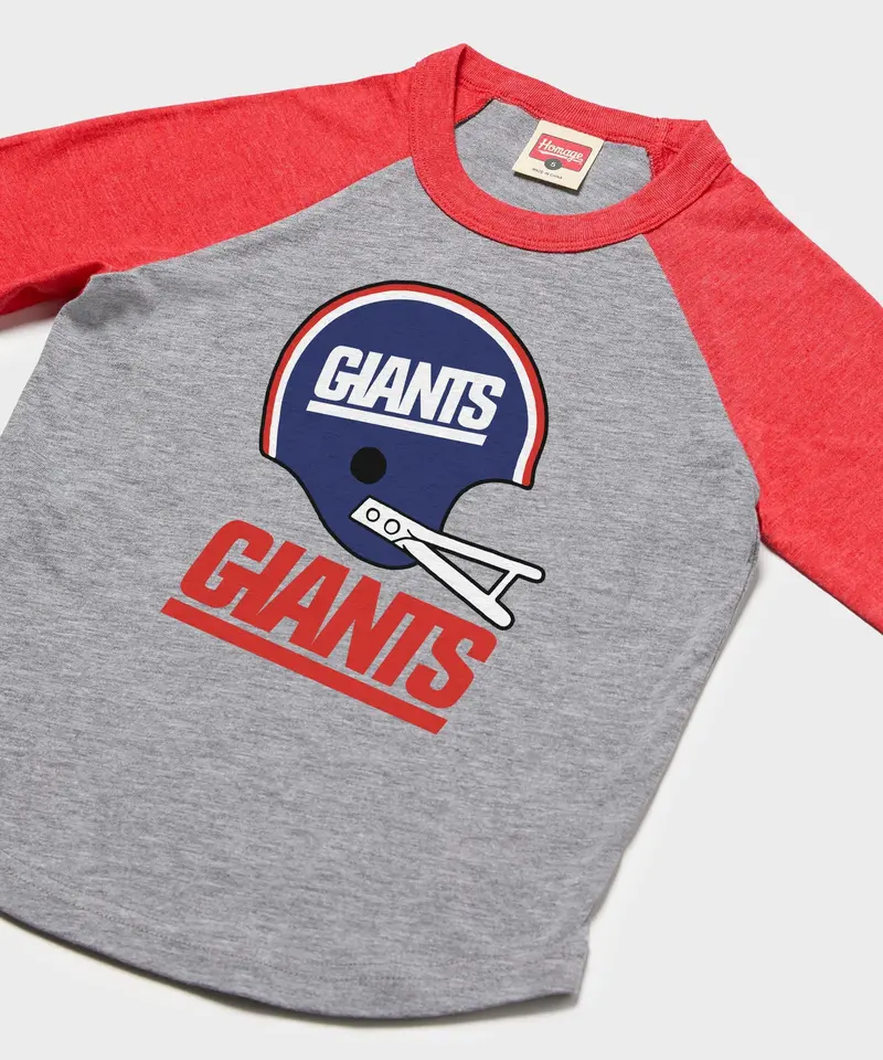 Youth New York Giants Big Helmet Raglan 2