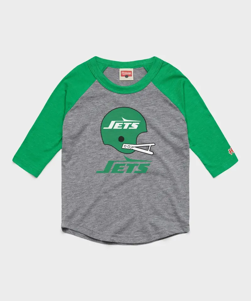 Youth New York Jets Big Helmet Raglan 1
