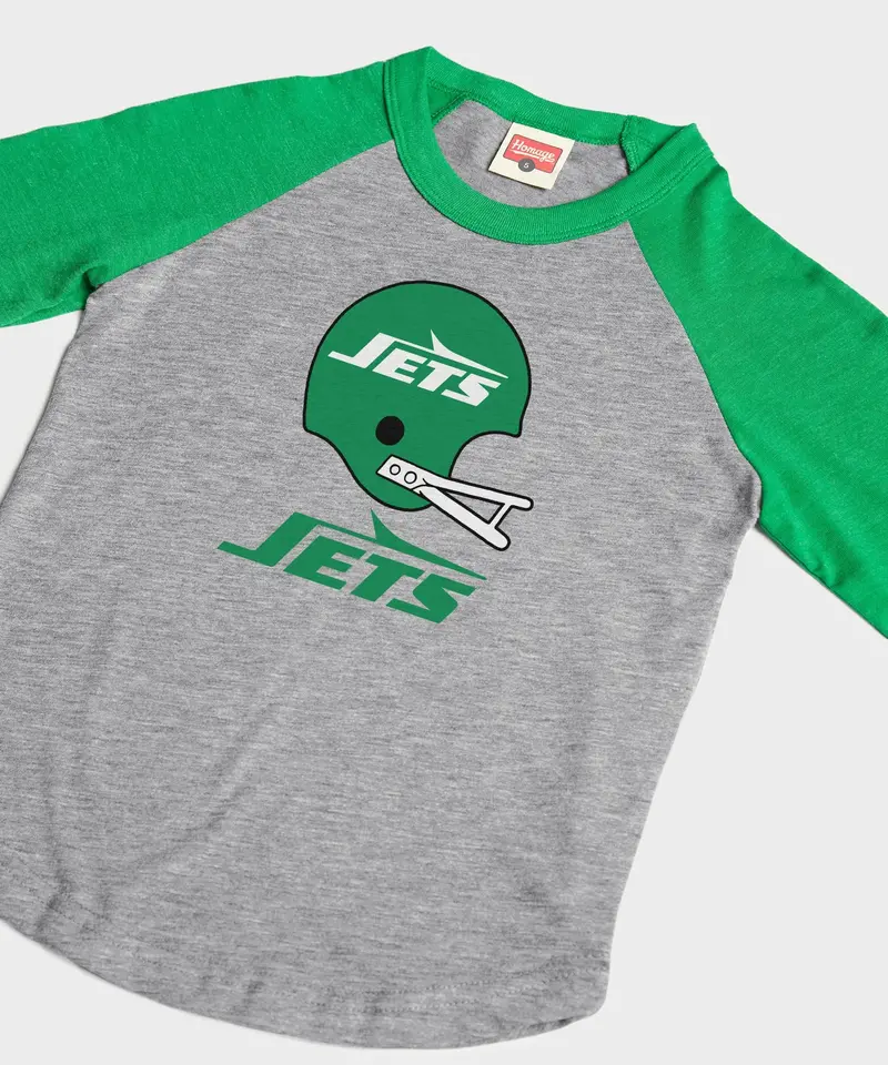 Youth New York Jets Big Helmet Raglan 2