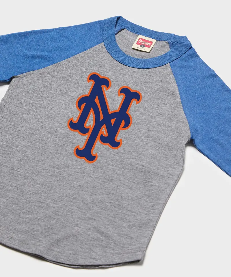 Youth New York Mets Cap Logo '13 Raglan 2