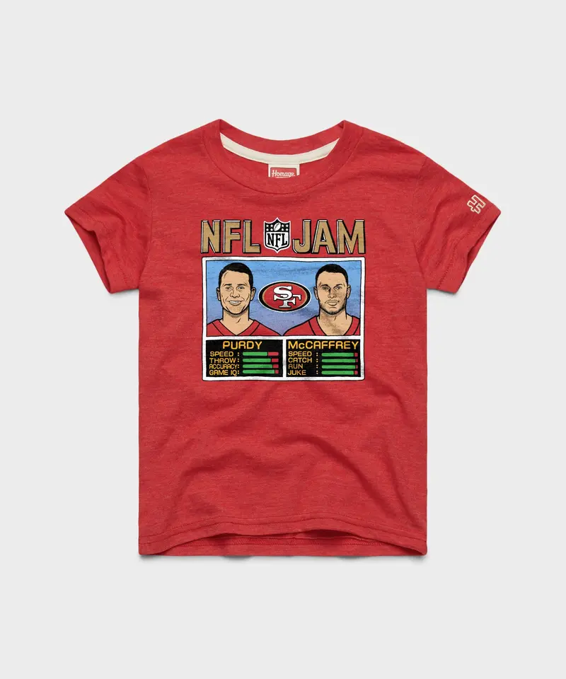 Youth Nfl Jam 49Ers Purdy And Mccaffrey 1