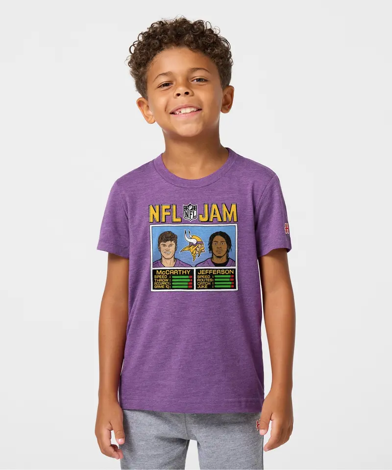 Youth Nfl Jam Vikings Mccarthy And Jefferson 3