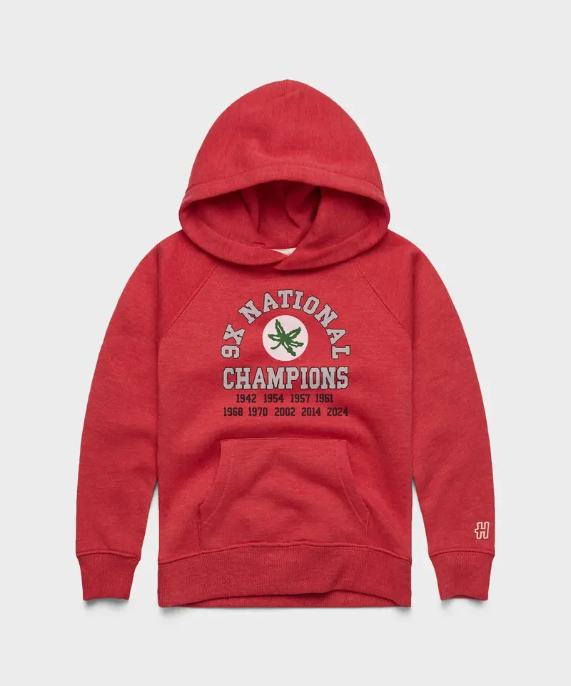 Youth Ohio State 9X National Champions Hoodie 1