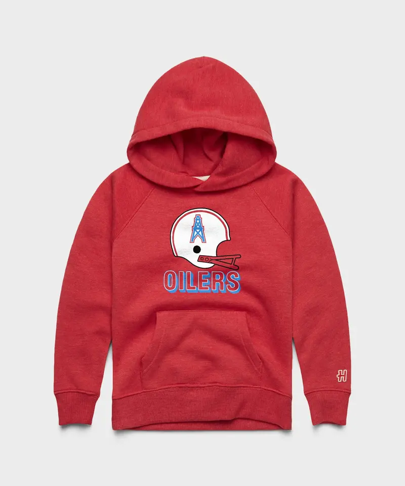 Youth Oilers Football Big Helmet Hoodie 1