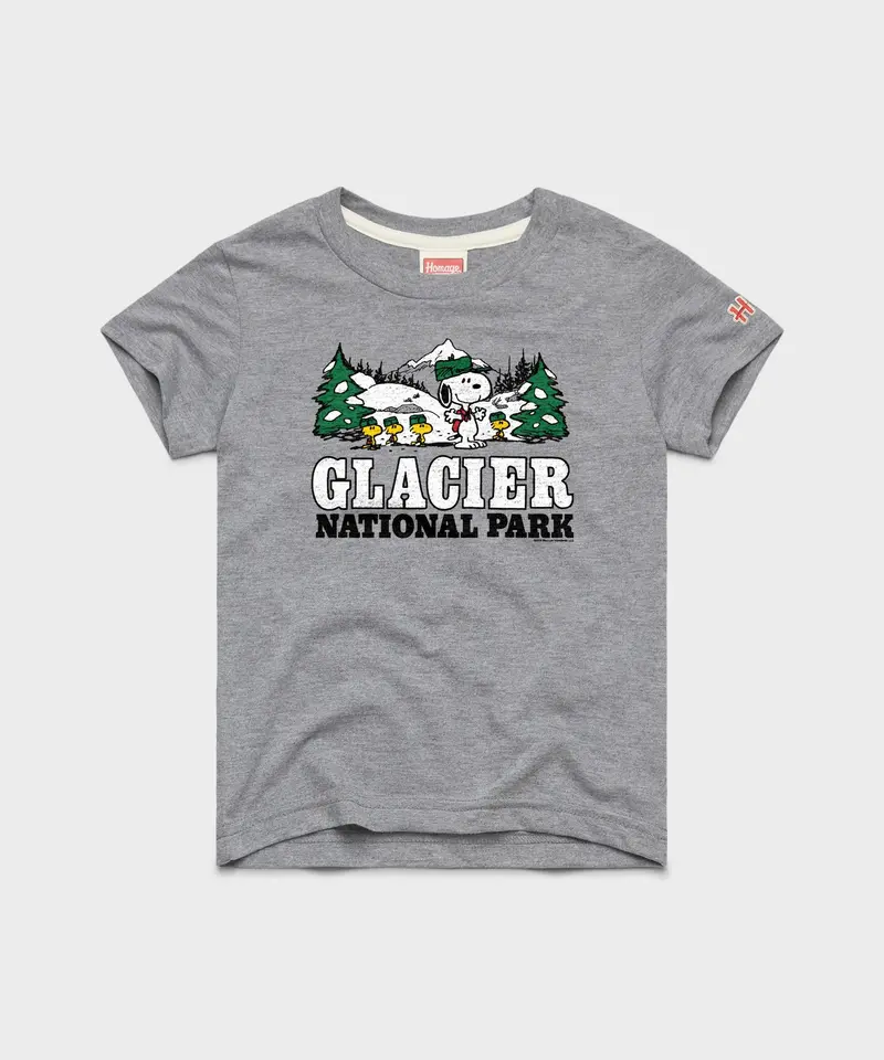 Youth Peanuts Snoopy X Glacier National Park 1