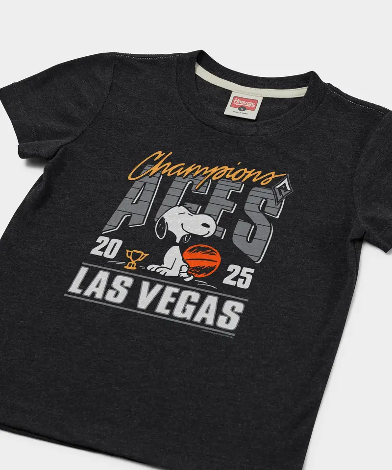 Youth Peanuts Snoopy X Las Vegas Aces 2025 Wnba Champions 2