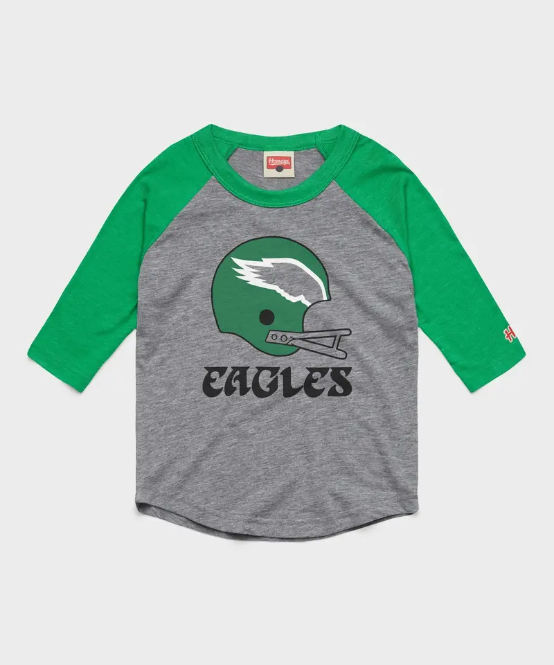 Youth Philadelphia Eagles Big Helmet Raglan 1