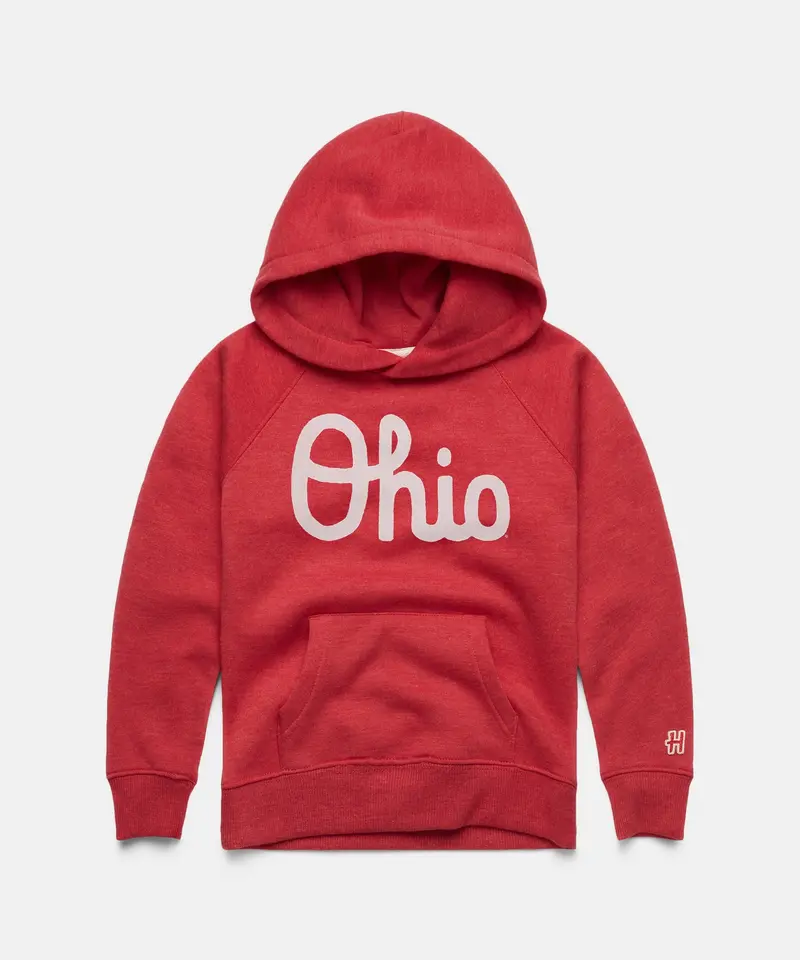 Youth Script Ohio Hoodie – Classic Buckeye Design