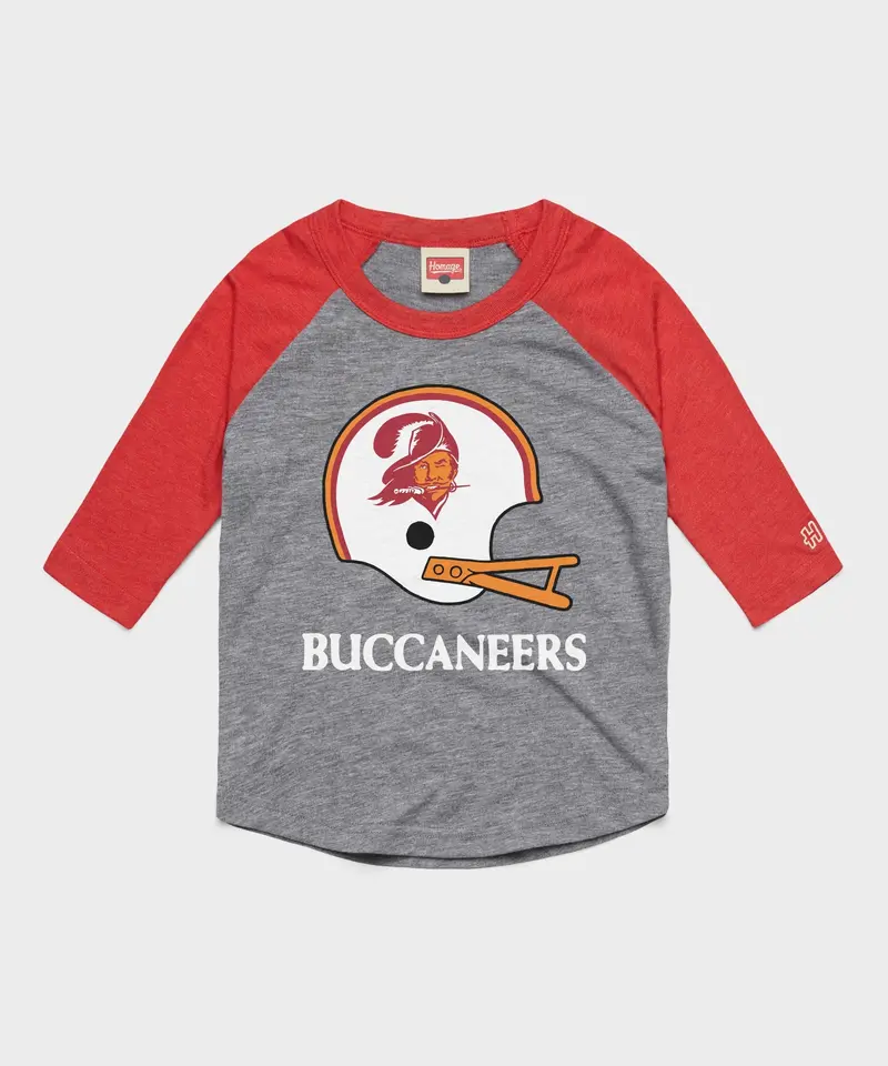 Youth Tampa Bay Buccaneers Big Helmet Raglan 1